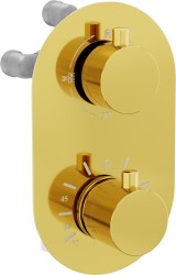 MEXEN - Kai termostatická batérie sprcha / vaňa 3 výstupy, zlatá (77602-50)