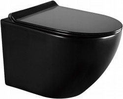 MEXEN - Lena Závesná WC misa vrátane sedátka s slow-slim, Duroplastu, čierna (30224070)