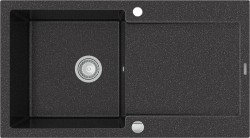MEXEN - Leo granitový drez 1 s odkvapkávačom 900x500 mm, čierna spotty (6501901010-76)