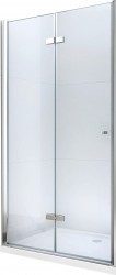 MEXEN - LIMA skladacie dvere 75x190 cm 6mm, chróm, transparent so stenovým profilom (856-075-000-01-00)