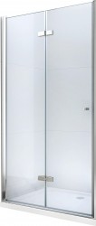 MEXEN - LIMA skladacie dvere 85x190 cm 6mm, chróm, transparent so stenovým profilom (856-085-000-01-00)