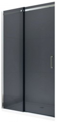 MEXEN - OMEGA posuvné dvere 120x190 cm 8 mm chróm, grey so sadou pre niku (825-120-000-01-40)