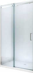MEXEN - Omega posuvné sprchové dvere 120, transparent, chróm so sadou pre niku (825-120-000-01-00)
