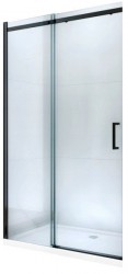MEXEN - Omega posuvné sprchové dvere 150, transparent, čierna so sadou pre niku (825-150-000-70-00)