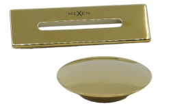 MEXEN - Prepad UNI + zátka pre voľne stojace vane zlatá - pre vane s označením -SS (5100-50)
