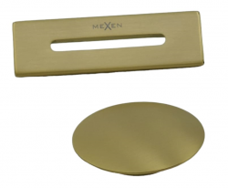 MEXEN - Přepad UNI + zátka pro volně stojící vany zlatá kartáčovaná - pro vany s označením -SS (5100-55)