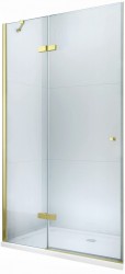 MEXEN - Roma sprchové dvere krídlové 120, transparent, zlatý sa stenovým profilom (854-120-000-50-00)
