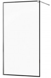 MEXEN/S - KIOTO Sprchová zástena WALK-IN 70x200 cm 8 mm, chróm, čierny profil (800-070-101-01-70)
