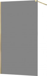 MEXEN/S - KIOTO Sprchová zástena WALK-IN 70x200 cm 8 mm, zlatá, dymové sklo (800-070-101-50-40)