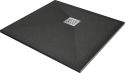 MEXEN - Stone+ Sprchová vanička štvorcová 80x80, antracit (44718080)