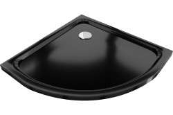 MEXEN - Štvrťkruhová vanička 80x80 cm čierna (41708080)