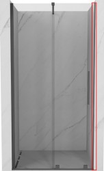 MEXEN - VELAR montážna sada pre sprchové dvere kartáčovaná šedá (871-05-66)