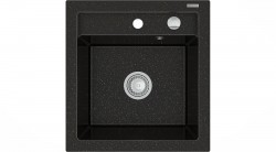 MEXEN - Vito granitový drez 1-miska 520x490 mm, čierna / kovové zlato (6503521000-75)