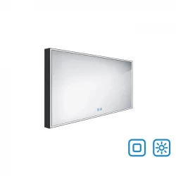 Nimco zrkadlo LED 1200 x 700 Model 13000 čierna mat dva dotykové senzory ZPC 13006VX-90 (ZPC 13006VX-90)