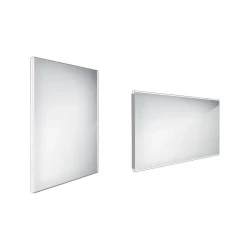 Nimco zrkadlo LED 600 x 800 Model 9000 hliníkový rám ZP 9002 (ZP 9002)