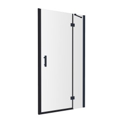 OMNIRES - MANHATTAN sprchové dvere pre bočnú stenu, 120 cm čierna mat / transparent /BLMTR/ (ADC12X-ABLTR)