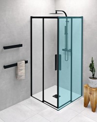 POLYSAN - ALTIS BLACK sprchové dvere 780-800, výška 2000, číre sklo (AL1582B)
