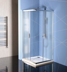 POLYSAN - EASY štvorcová sprchová zástena 900x900, sklo BRICK (EL5138)