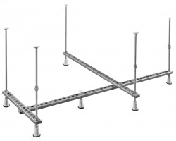 POLYSAN - Nosná konštrukcia pre asymetrickú vaňu 150x75 cm, L/R (FR15076)