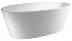 POLYSAN - TESS voľne stojaca vaňa liaty mramor 157x70x67cm, biela (99613)