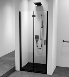 POLYSAN - ZOOM BLACK sprchové dvere do niky 800 lavé, číre sklo (ZL4815BL-01)