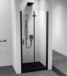 POLYSAN - ZOOM BLACK sprchové dvere do niky 900 pravé, číre sklo (ZL4915BR-01)