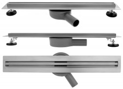 REA - Lineárne odtokový žľab + sifón + nožičky + rošt Neo 800 Slim Pro (REA-G8402)