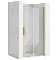 REA - Posuvné sprchové dvere Rapid Slide 100 kartáčované zlato (REA-K4707)
