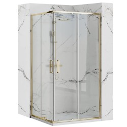 REA - Sprchovací kút PUNTO 80x100 Gold Bez sprchovej vaničky (REA-K6442)