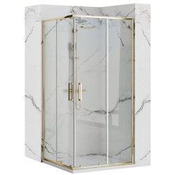 REA - Sprchovací kút PUNTO 90x90 Gold Bez sprchovej vaničky (REA-K6440)