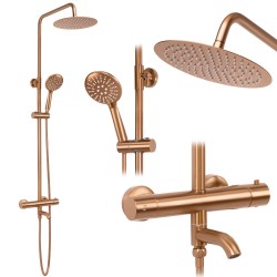 REA - Sprchový set s termostatom LUNGO Copper Brush (REA-P8807)