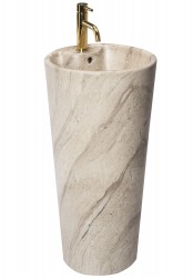 REA - Voľne stojace umývadlo Blanka Natural Matt Marble 40x40 (REA-U4664)