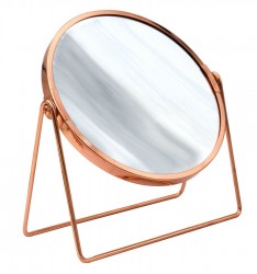 RIDDER - SUER kozmetické zrkadlo na postavenie, priemer 160, obojstranné, ružové zlato (03009085)