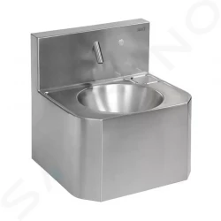 SANELA - Nerezová umyvadla Špeciálne antivandalové umývadlo s ovládaním vody piezo, montáž cez servisný otvor (SLUN 72P)