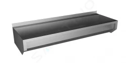SANELA - Nerezové dřezy Žľab z nehrdzavejúcej ocele hranatý, neopláštený, dĺžka 1250 mm, AISI-316L (SLUN 10L)