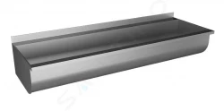 SANELA - Nerezové dřezy Žľab z nehrdzavejúcej ocele zaguľatený, neopláštený, dĺžka 1250 mm (SLUN 10K)