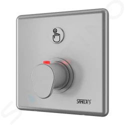 SANELA - Nerezové příslušenství Sprchová armatúra s tlačidlom piezo – na dve vody, regulácia termostatom (SLZA 20PT)