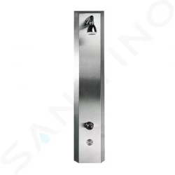 SANELA - Nerezové sprchové panely Sprchový nástenný panel z nehrdzavejúcej ocele s tlačidlom piezo – na dve vody, regulácia termostatom (SLZA 21PT)