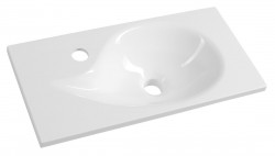 SAPHO - AQUA liaty mramor umývadlo 50,5x25cm, biela (10053)