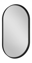 SAPHO - AVONA oválne zrkadlo v ráme 40x70cm, čierna mat (AV400)