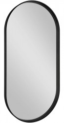 SAPHO - AVONA oválne zrkadlo v ráme 50x100cm, čierna mat (AV500)