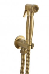 SAPHO - Bidetová sprcha retro s hadicou a držiakom sprchy s vyústením, bronz (9106)