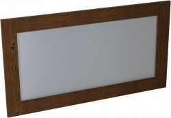 SAPHO - BRAND zrkadlo v drevenom ráme 1300x700, morený smrek (BA061S)