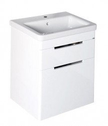 SAPHO - ELLA umývadlová skrinka 46,5x65x38,5cm, 2x zásuvka,biela (EL052-3030)