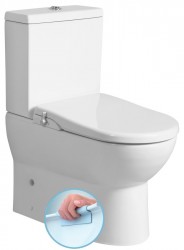 SAPHO - JALTA WC kombi s bidetem Clean Star, Rimless, spodný/zadný odpad, biela (LB402-1)