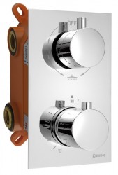 SAPHO - KIMURA Podomietková sprchová termostatická batéria, box, 3 výstupy, chróm (KU383)