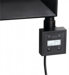 SAPHO - KTX vykurovacia tyč s termostatom, 200 W, čierný mat (KTX-B-200)