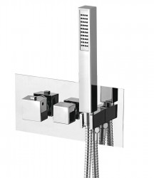 SAPHO - LATUS podomietková sprchová termostatická batéria vrátane ručnej sprchy, 2/3 výstupy, chróm (1102-45)