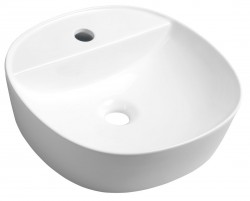 SAPHO - LUGANO keramické umývadlo Ø 40 cm, na dosku, biela (AR491)