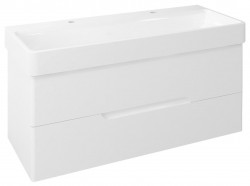 SAPHO - MEDIENA umývadlová skrinka 117x50,5x48,5cm, biela matná/biela matná (MD120)